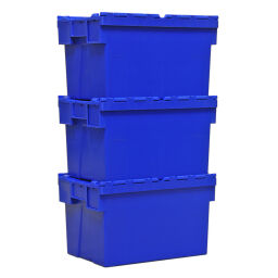 Stapelboxen kunststoff schachtel- und stapelbar mit 2-teiligem deckel