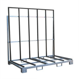 Glass/plate container glass transport container one-side loading.  L: 2000, W: 1200, H: 2000 (mm). Article code: 99-8414V-L