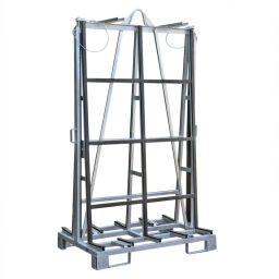 Glass/plate container glass transport container double-side loading.  L: 1200, W: 800, H: 2000 (mm). Article code: 99-8415V-A
