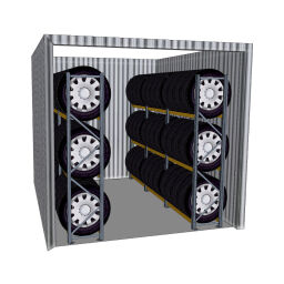 Reifenlagerung Reifenregal für 10 Fuß Container geeignet .  Artikelcode: 99-880-10FT