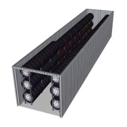 Tyre storage tyrerack suitable for 40ft container