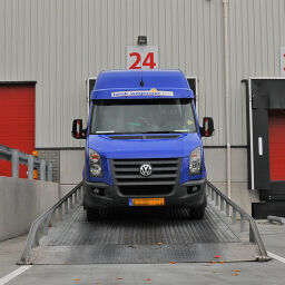 Container Loading Ramp mobile adjustable in height used.  L: 12000, W: 2850,  (mm). Article code: 99-8891GB