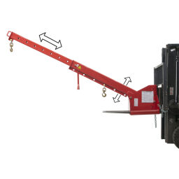 Lifting accessories crane jib telescopic and ajustable in height
