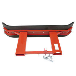 Snow clearing equipment forklift snowplow fixed with rubber scrape list.  W: 2650, H: 400 (mm). Article code: 91-139TA5942