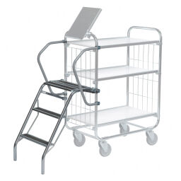 Etagewagens toebehoren trap / opklapbaar / 2 treden