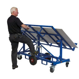 Glass/plate container glass/plate trolley tiltable New