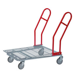 Cash and carry carts warehouse trolley kongamek goods trolley 2 push brackets