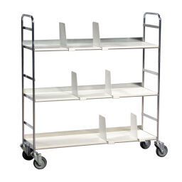 Warehouse trolley Kongamek Fetra shelved trolley with 3 shelves New