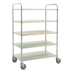 Shelved trolleys Kongamek Fetra shelved trolley 2 open side walls