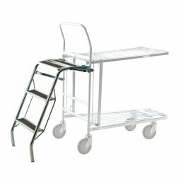 Cash and carry carts warehouse trolley accessories stairway / foldable / 2 steps
