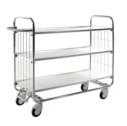 Warehouse trolley Kongamek order picking trolley with 3 shelves New