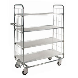 Order picking trolley warehouse trolley kongamek order picking trolley with 4 shelves