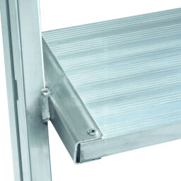 Podestleiter aluminium Prodestleiter einseitig begehbar, 7 Stufen inkl. plattform