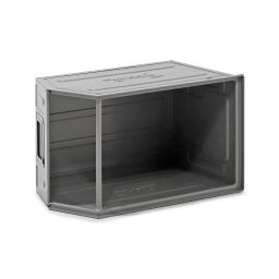 Storage bin steel grip opening