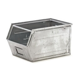 Storage bin steel grip opening