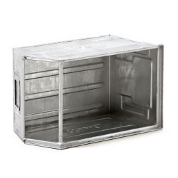 Storage bin steel grip opening