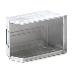 Storage bin steel grip opening