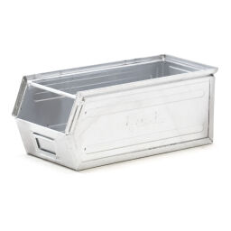 Storage bin steel grip opening