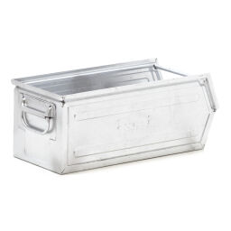 Storage bin steel grip opening