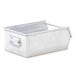 Storage bin steel grip opening