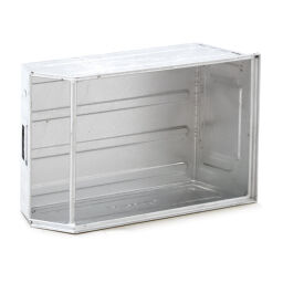 Storage bin steel grip opening