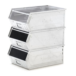 Storage bin steel grip opening