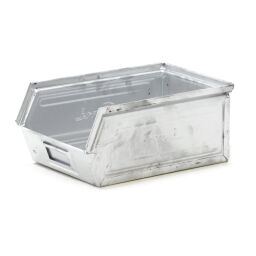 Storage bin steel grip opening