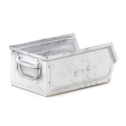 Storage bin steel grip opening