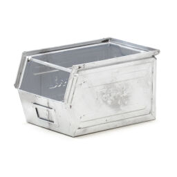 Storage bin steel grip opening