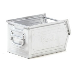 Storage bin steel grip opening