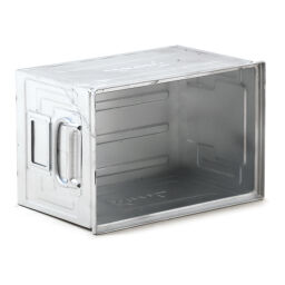 Storage bin steel all walls closed