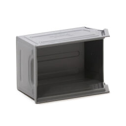 Storage bin steel grip opening