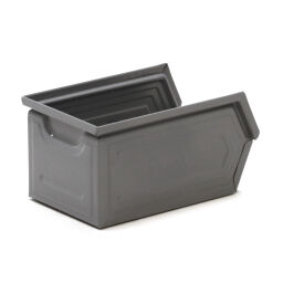 Storage bin steel grip opening