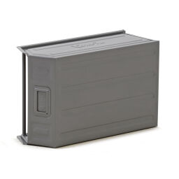 Storage bin steel grip opening