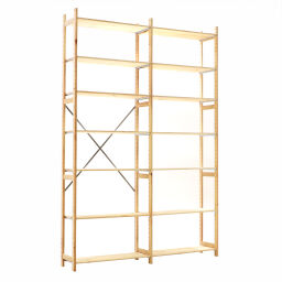 Rayonnage en bois section de construction