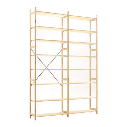 Rayonnage en bois section de construction