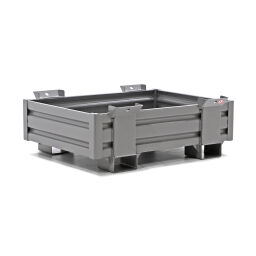 Caisse palette métallique construction compact avec quatre murs fermés