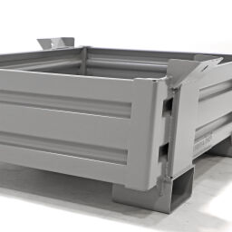 Caisse palette métallique construction compact avec quatre murs fermés