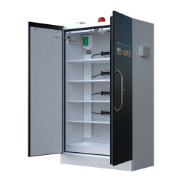Lithium cabinet storage and charging space for lithium batteries 