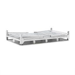 Offres de caisse grillagée gerbable et pliable clapet simple à double face