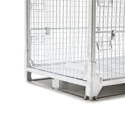 Offres de caisse grillagée gerbable et pliable clapet simple à double face