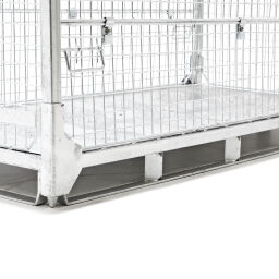 Offres de caisse grillagée gerbable et pliable clapet simple à double face