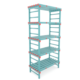 Rayonnage en plastique eurostelle modulaire