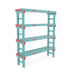 Rayonnage en plastique eurostelle modulaire