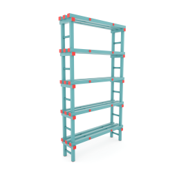 Rayonnage en plastique eurostelle modulaire