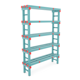 Rayonnage en plastique eurostelle modulaire