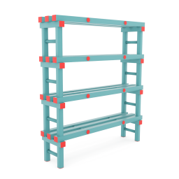 Rayonnage en plastique eurostelle modulaire