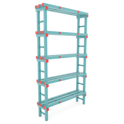 Rayonnage en plastique eurostelle modulaire