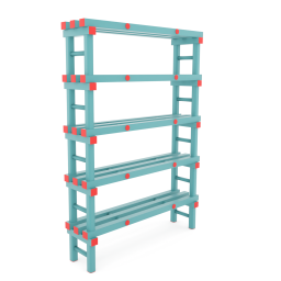 Rayonnage en plastique eurostelle modulaire