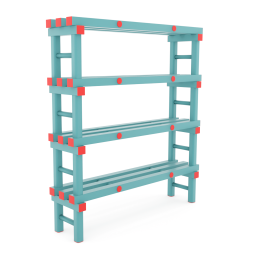 Rayonnage en plastique eurostelle modulaire